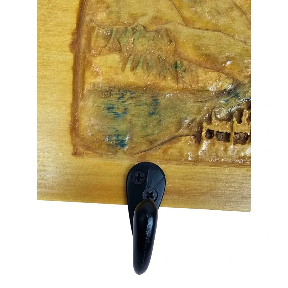 Vintage Lighthouse Scenic Wood Wall Mount Key Holder‎ Rack Hooks Coastal Decor